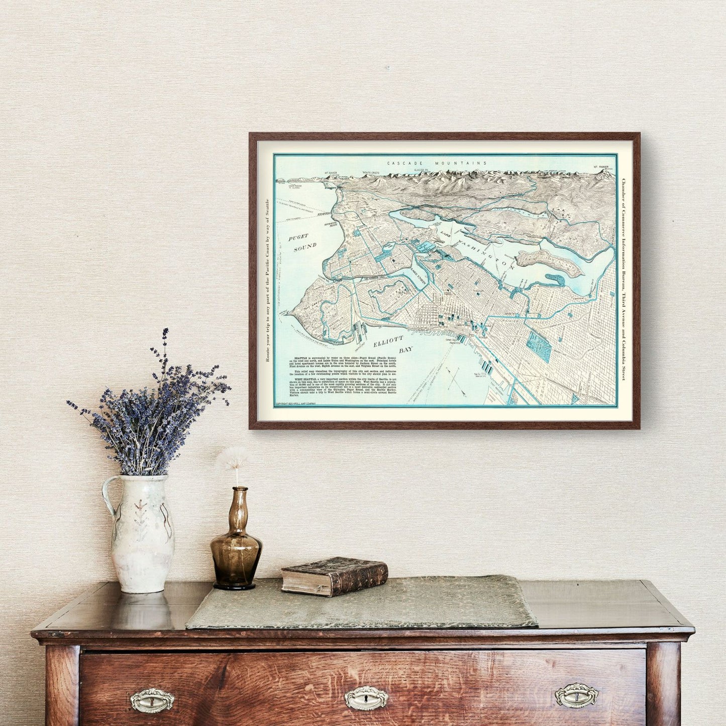 Vintage Map of Seattle, Washington, 1925 Edition