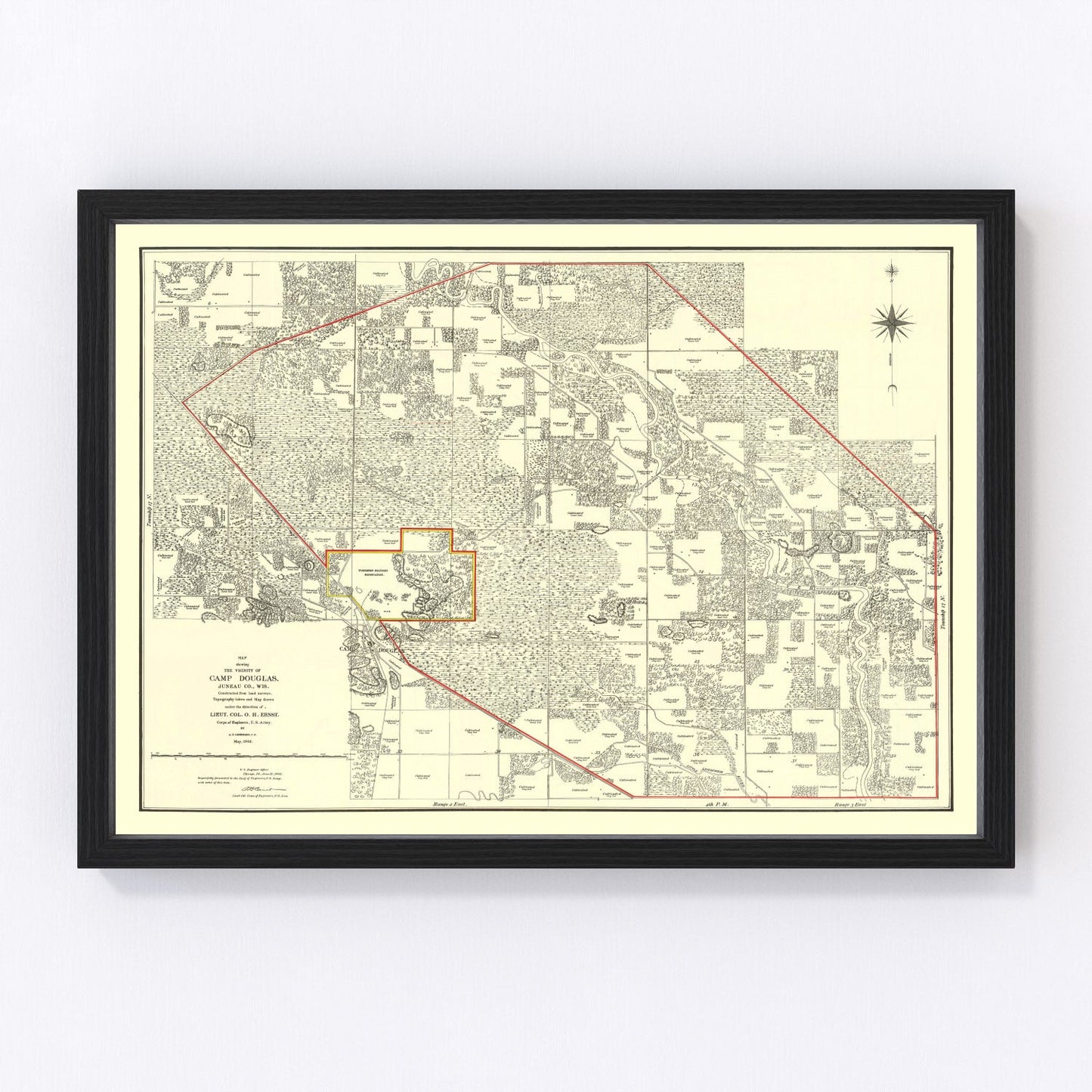 Vintage map of Juneau County, Wisconsin, 1902, digitally restored