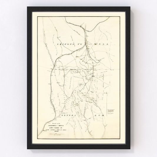 Vintage map of Cochise County, Arizona, 1905