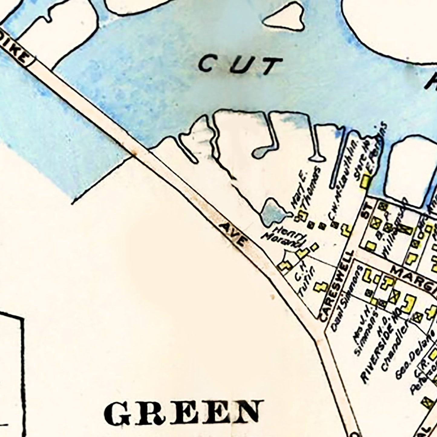 Vintage Map of Green Harbor Town, Massachusetts, 1903