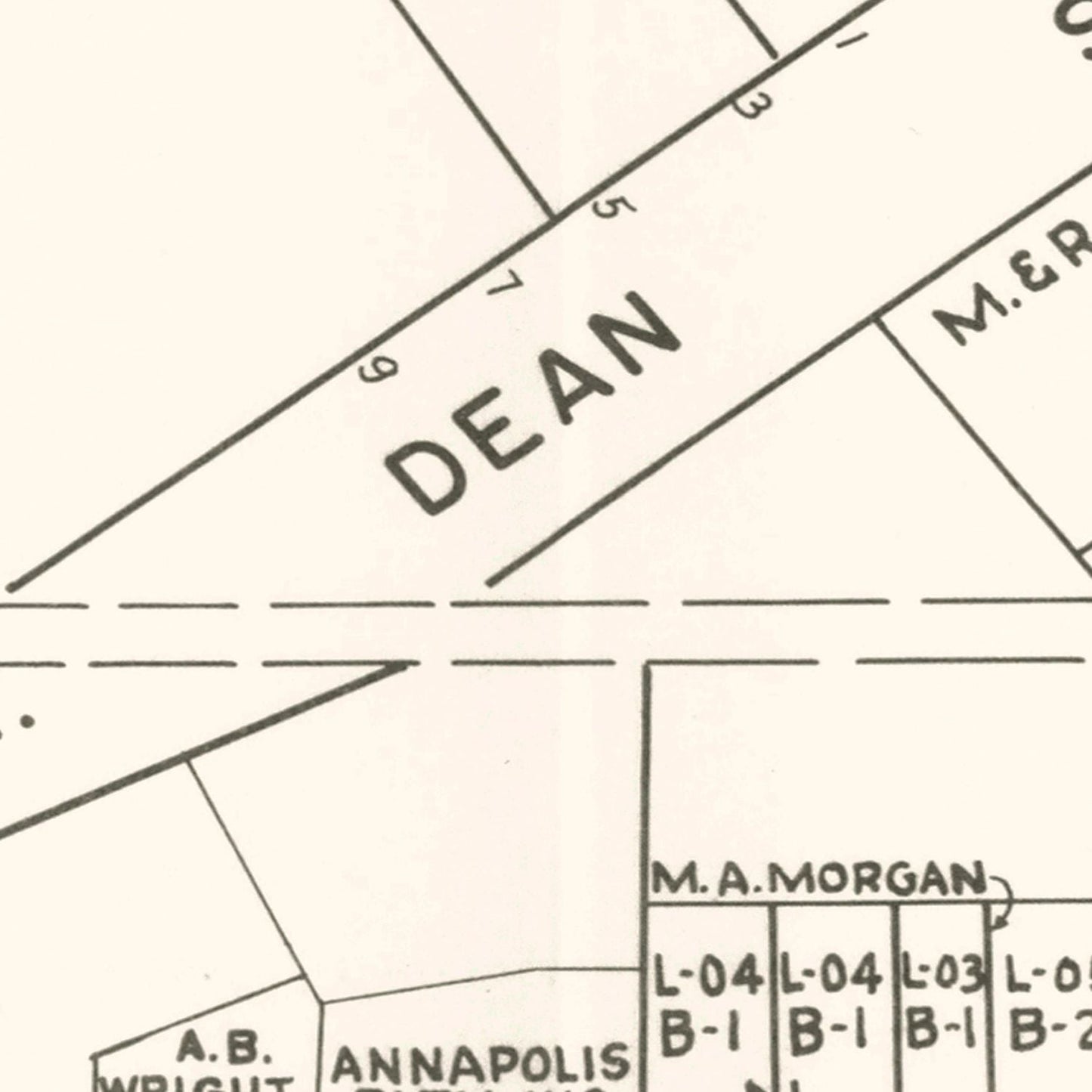 Vintage Annapolis, Maryland Business Section Map, 1947