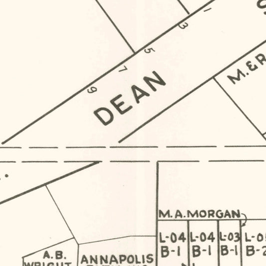 Vintage Annapolis, Maryland Business Section Map, 1947