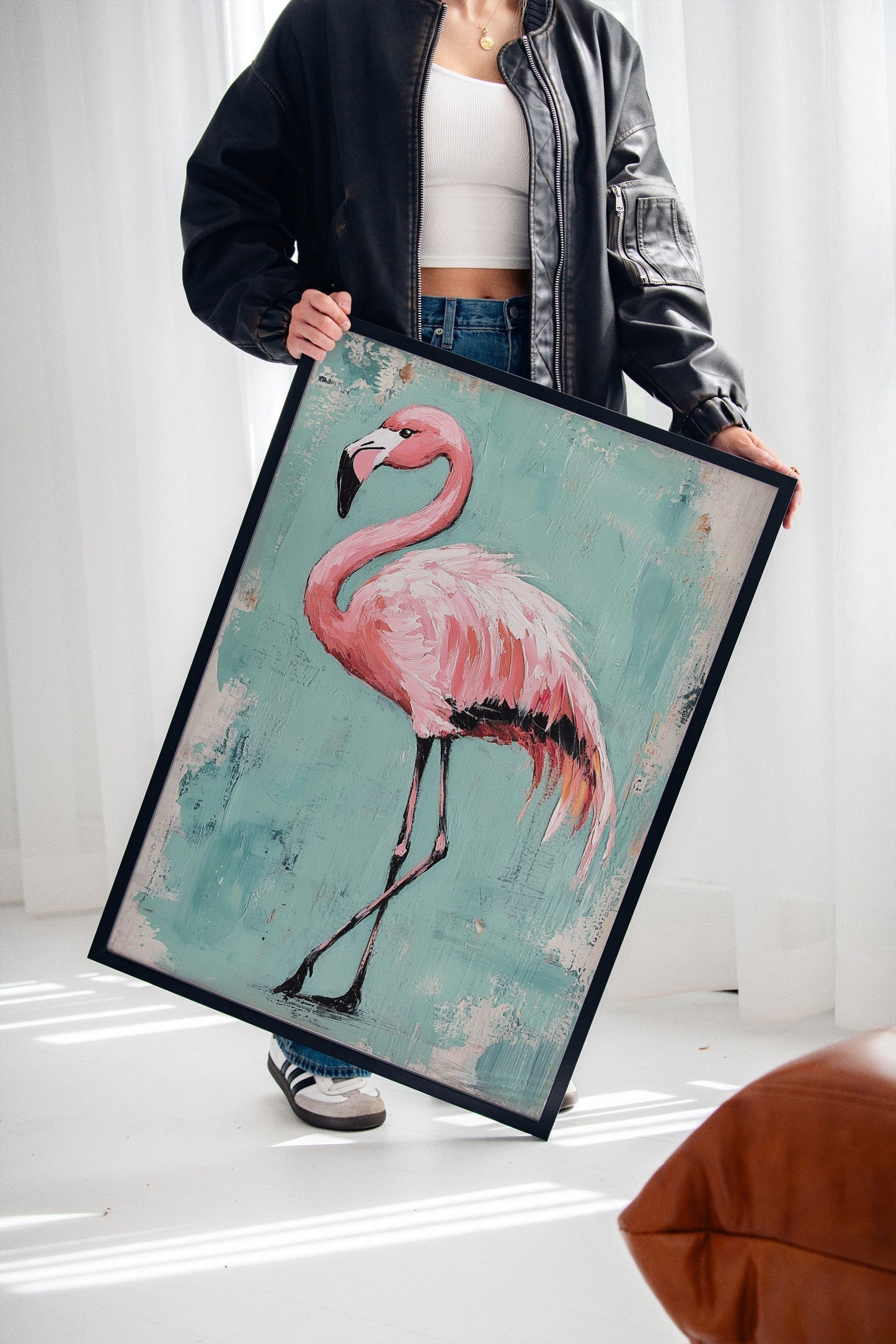 Flamingo Wall Art - Tropical Pink Bird Print
