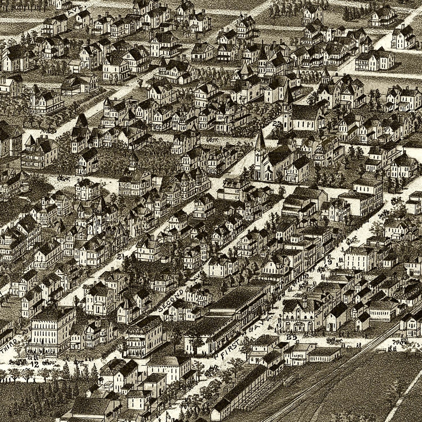 Vintage Map of Atlantic Highlands, New Jersey, 1894