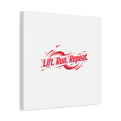 Lift Run Repeat Gym Motivation Canvas Wall Art