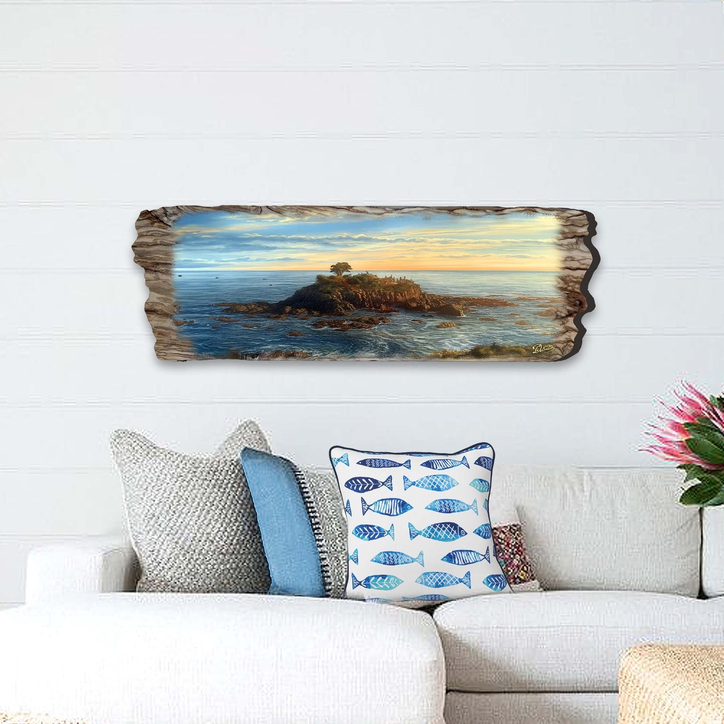 Ocean View Wood Wall Art - Coastal Seascape Decor