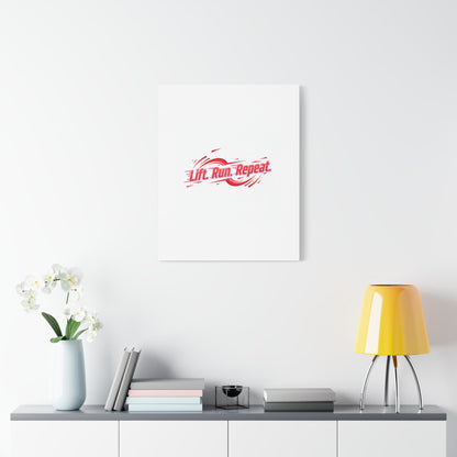 Lift Run Repeat Gym Motivation Canvas Wall Art