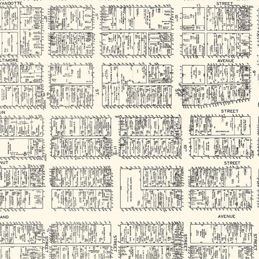Vintage Map of Kansas City Business Section, 1929