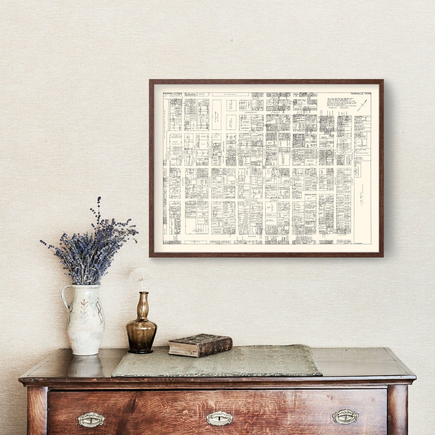 Vintage Map of Nashville, Tennessee, 1929