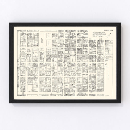 Vintage map of Nashville, Tennessee, 1929