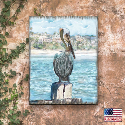 Pelicans Wood Wall Art - Coastal Shoreline Decor