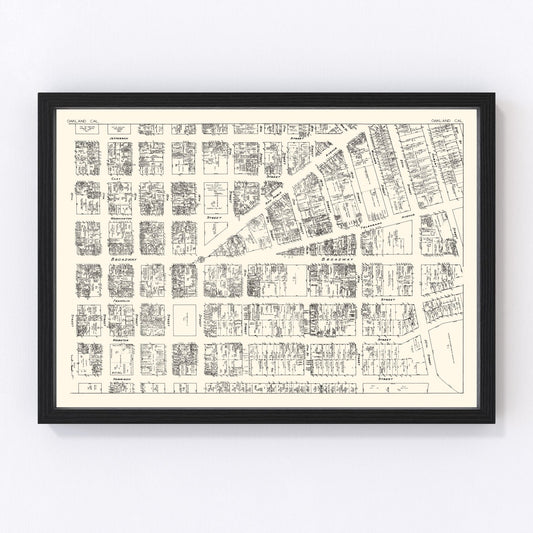 vintage map of Oakland, California, 1929
