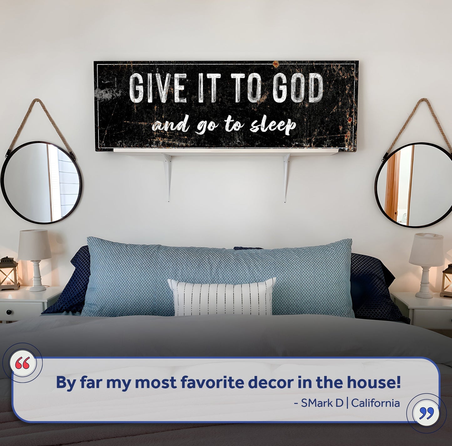 Give It to God and Go to Sleep Christian Wall Art