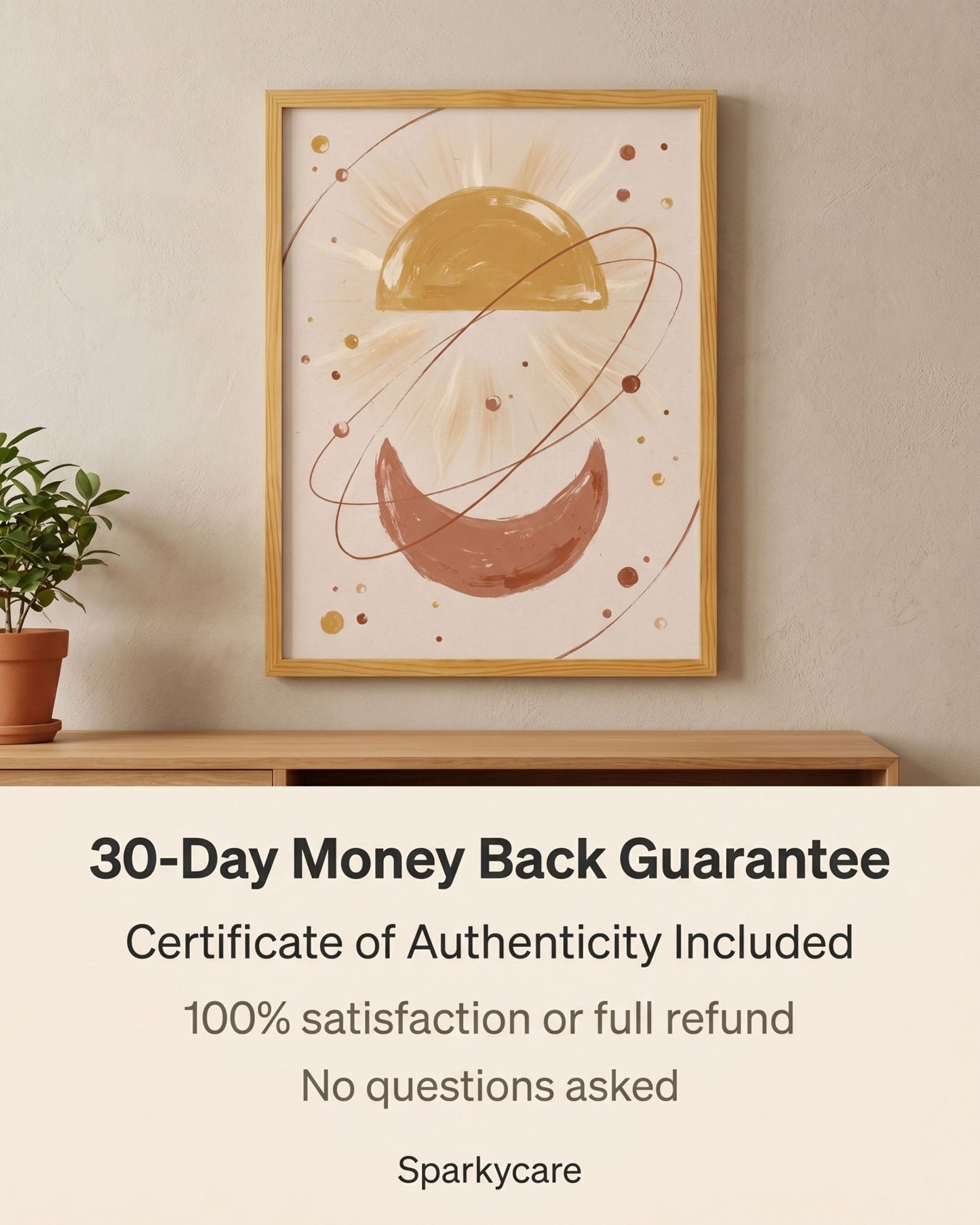 Golden Arc Celestial Boho Wall Art