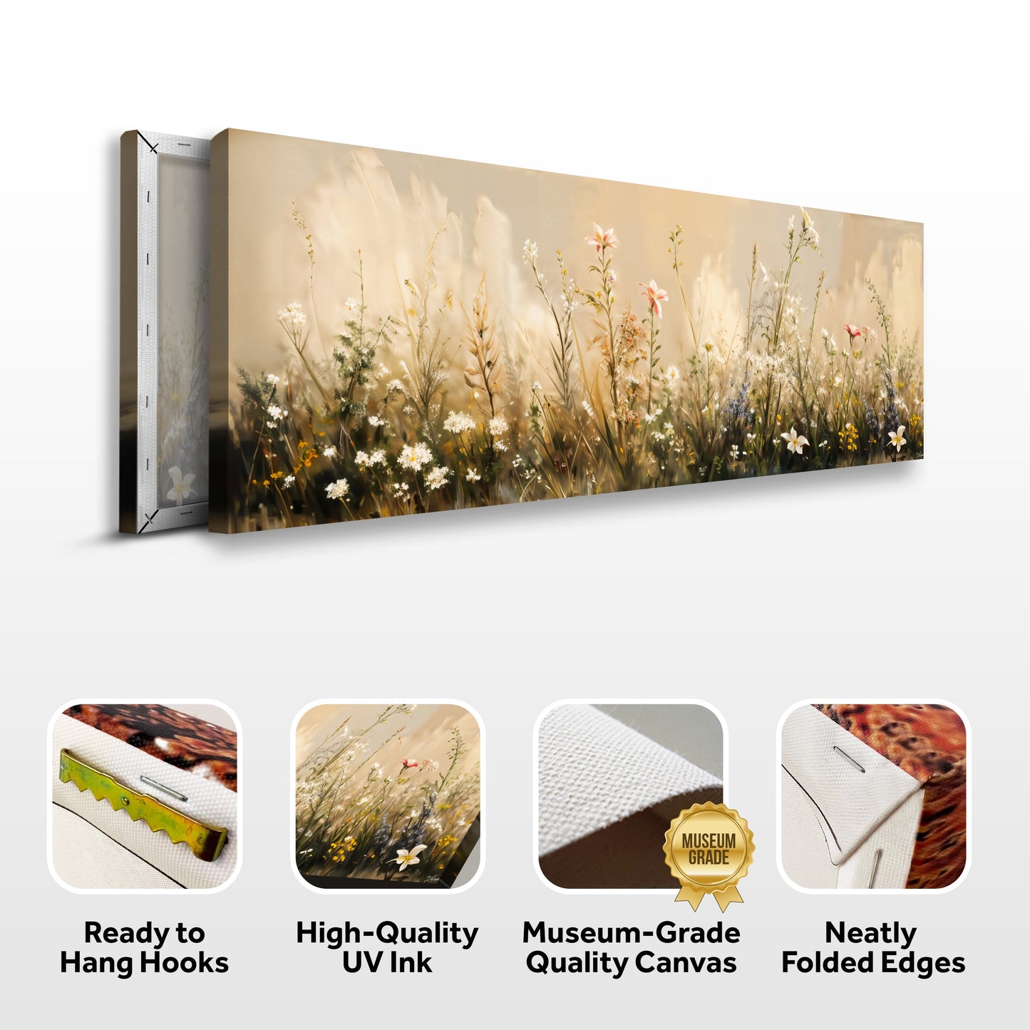 Mountain River Landscape Canvas Wall Art