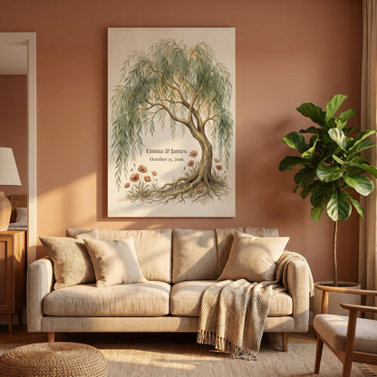 Personalized Willow Anniversary Canvas