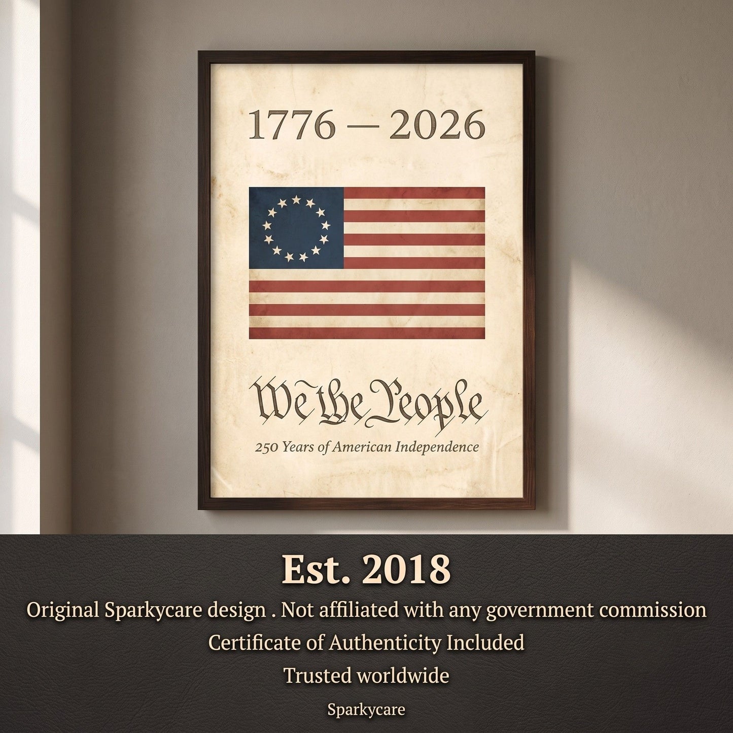 1776 American Flag Wall Art - We the People