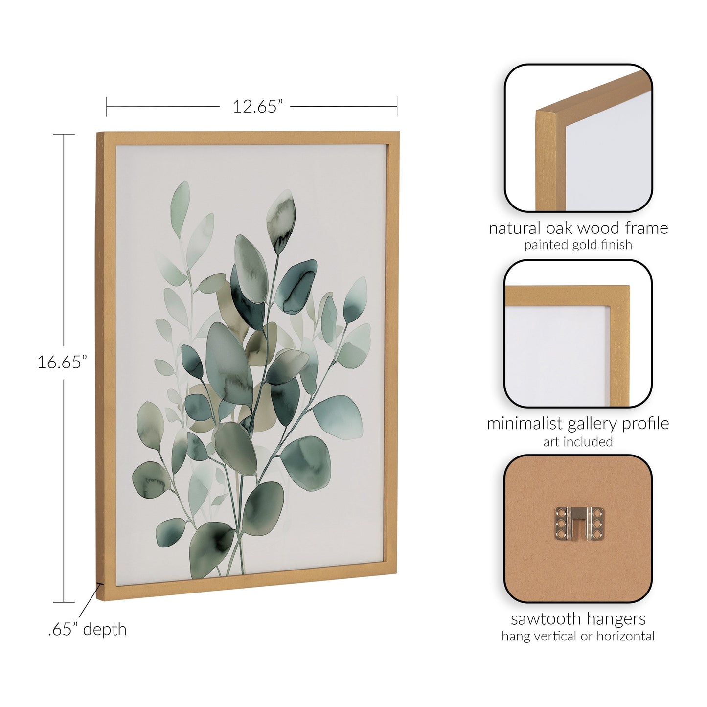 Eucalyptus Watercolor Botanical Framed Wall Art