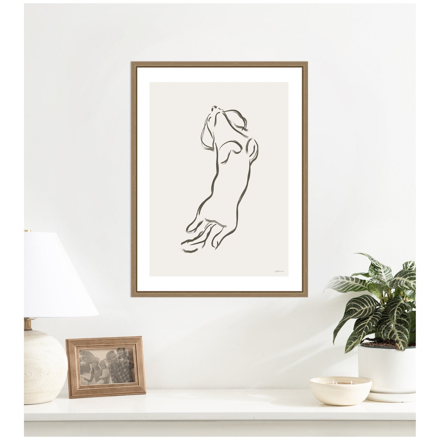 Dachshund Dog Framed Canvas Wall Art