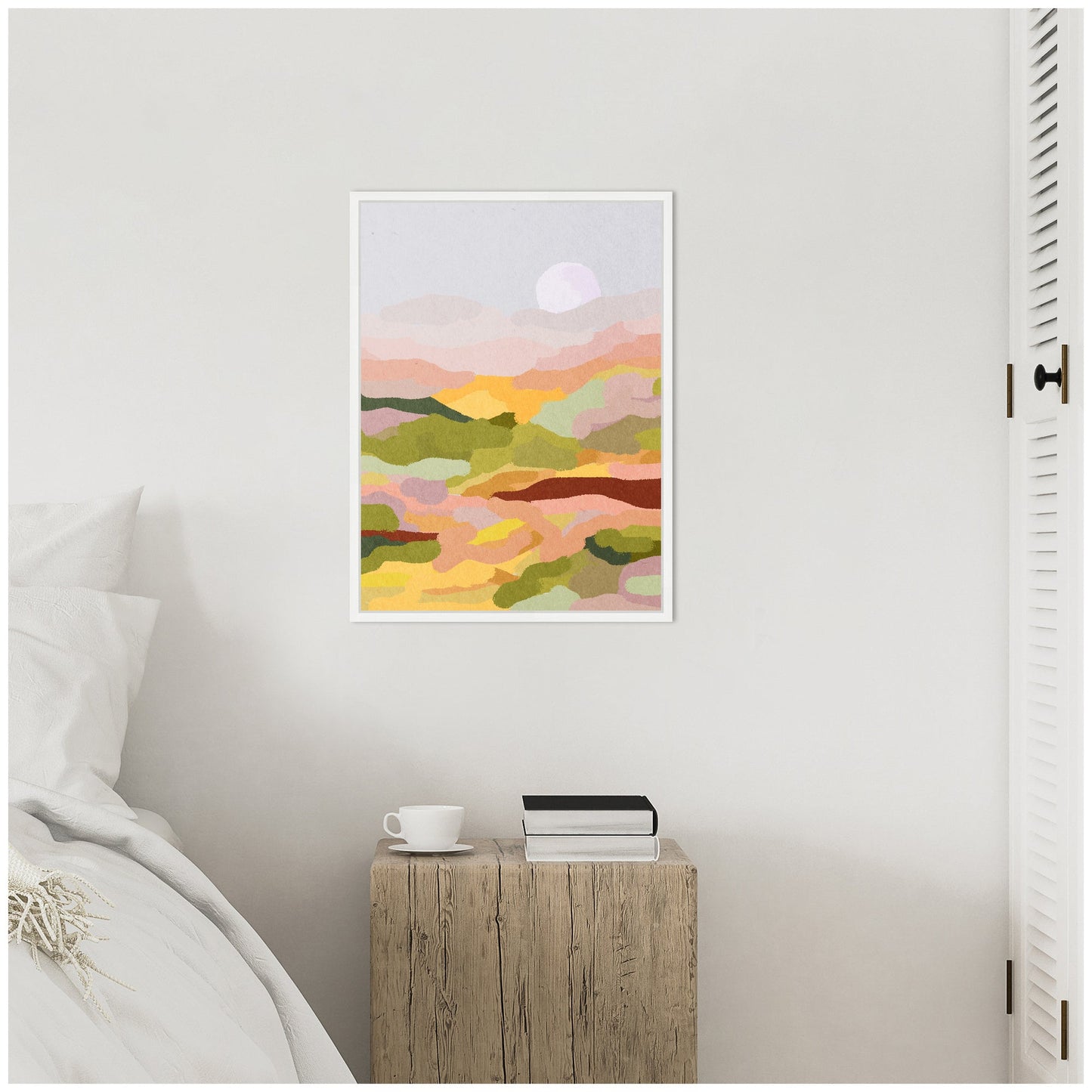 Golden Hills Landscape Framed Canvas Wall Art