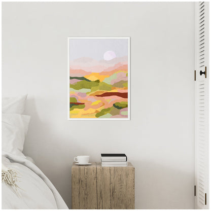 Golden Hills Landscape Framed Canvas Wall Art