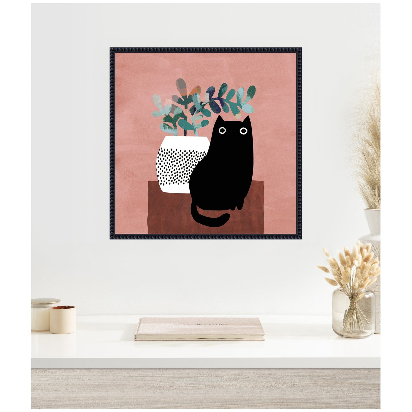 Black Cat Framed Canvas Wall Art