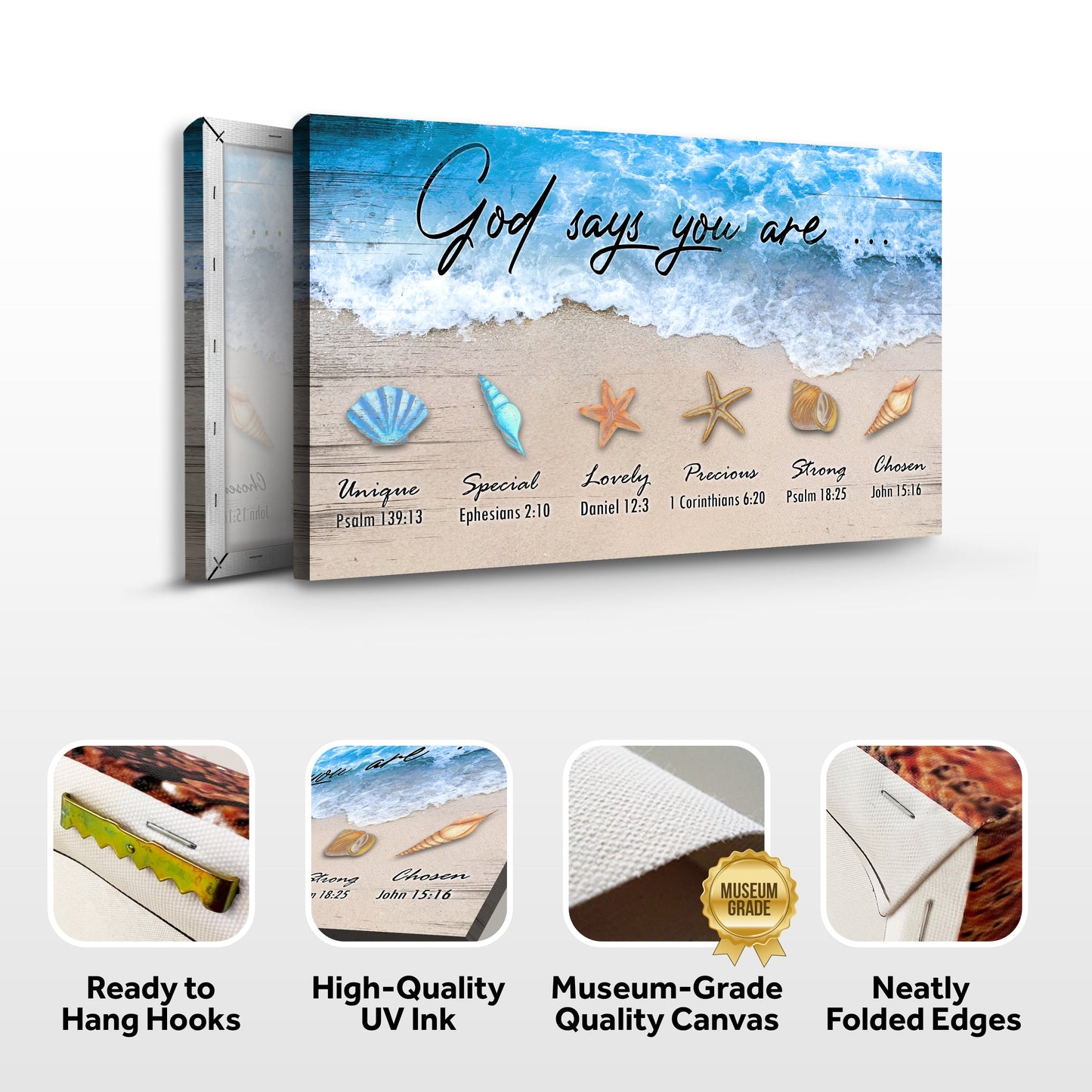 God Says You Are Canvas Wall Art - Faith Affirmation Sign