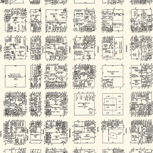 Vintage Map of Portland, OR Business Section, 1929