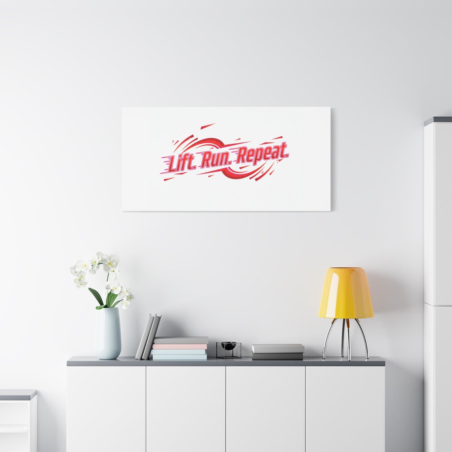 Lift Run Repeat Canvas | Fitness Wall Art, Gym Motivation