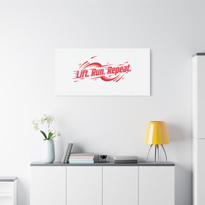 Lift Run Repeat Gym Motivation Canvas Wall Art