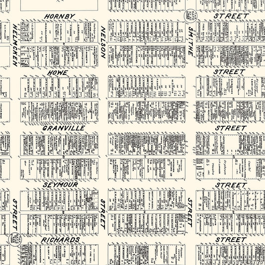 Vintage Map of Vancouver, Canada, 1929