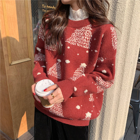 CozyGlow Christmas Tree Sweater – Stay Warm, Look Festive!