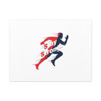 Stay Strong Runner Gym Canvas Wall Art
