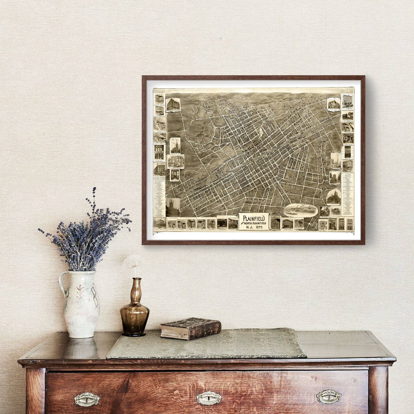Vintage Map of Plainfield, New Jersey, 1899