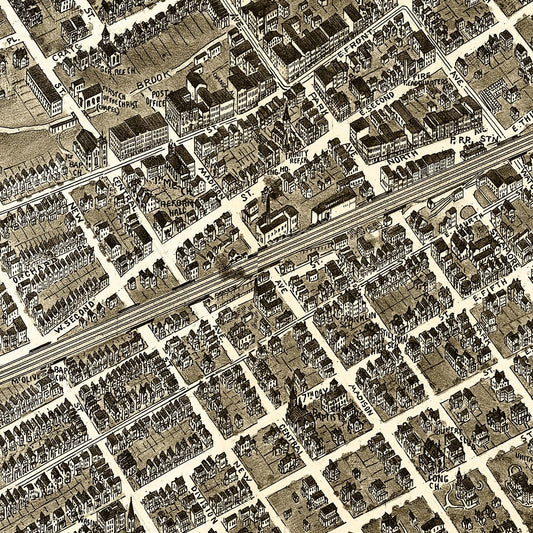 Vintage Map of Plainfield, New Jersey, 1899