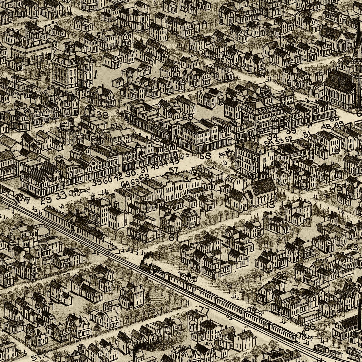 Vintage Map of Vineland, New Jersey, 1885