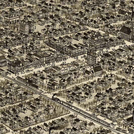 Vintage Map of Vineland, New Jersey, 1885