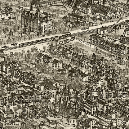 Vintage Map of Woodbury, Gloucester County, New Jersey 1886