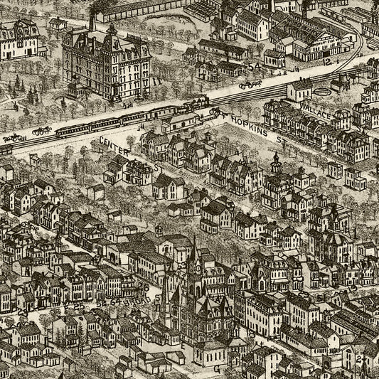 Vintage Map of Woodbury, Gloucester County, New Jersey 1886