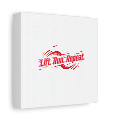 Lift Run Repeat Gym Motivation Canvas Wall Art
