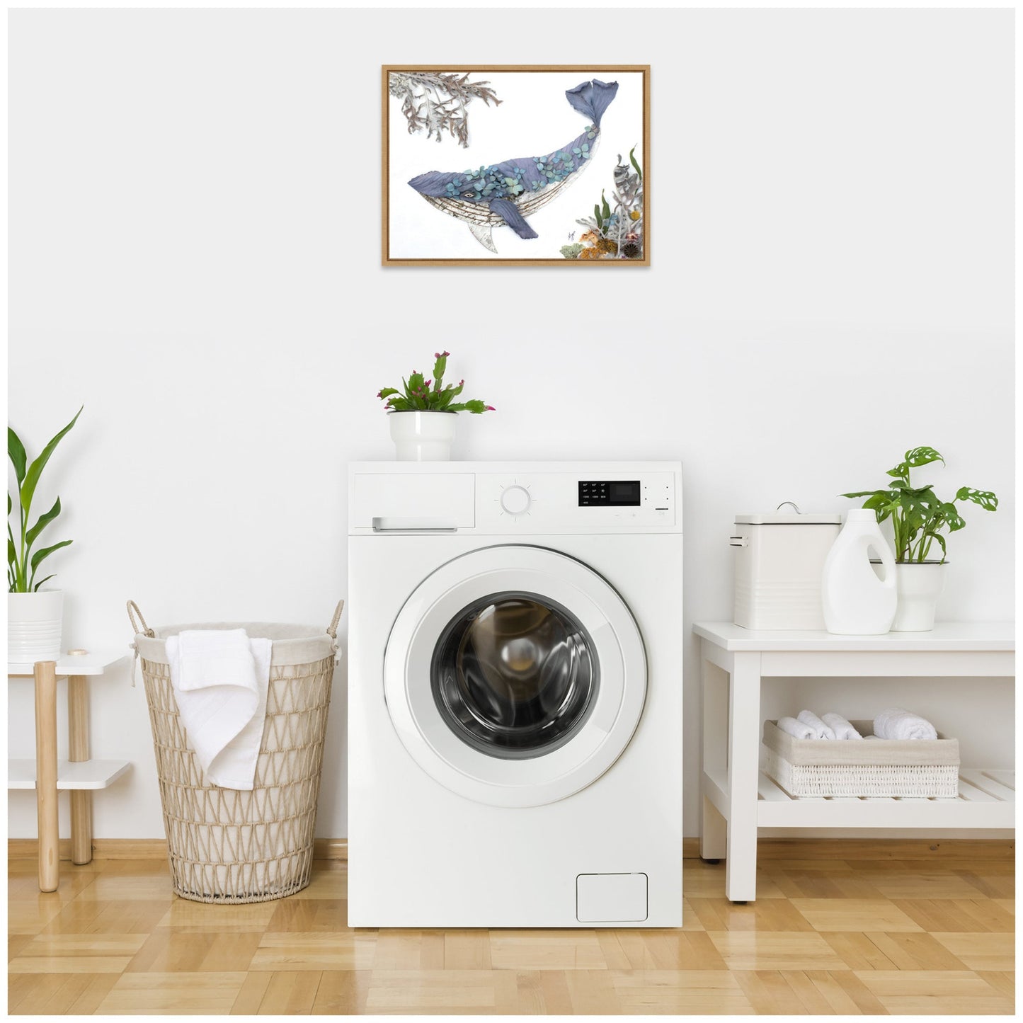 Whale Framed Canvas Wall Art
