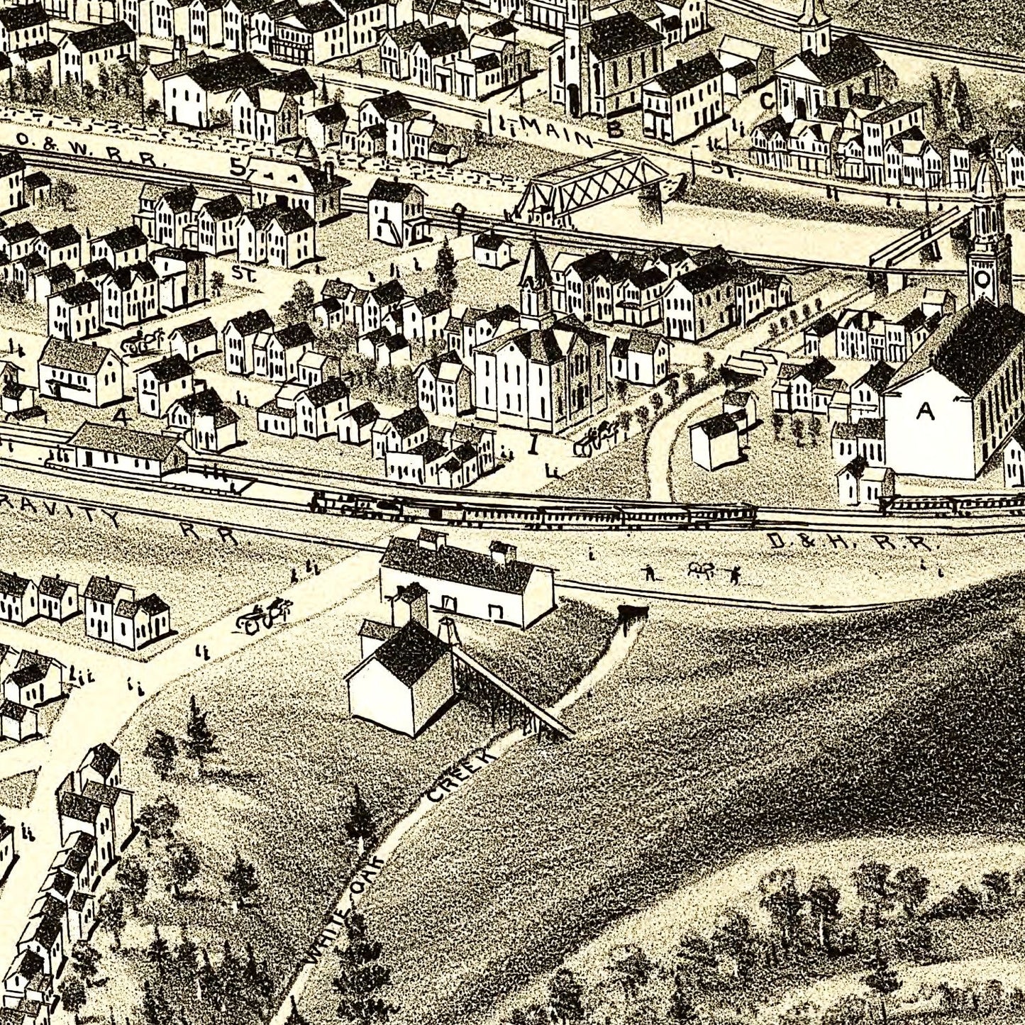 Vintage Map of Archbald, Pennsylvania, 1892