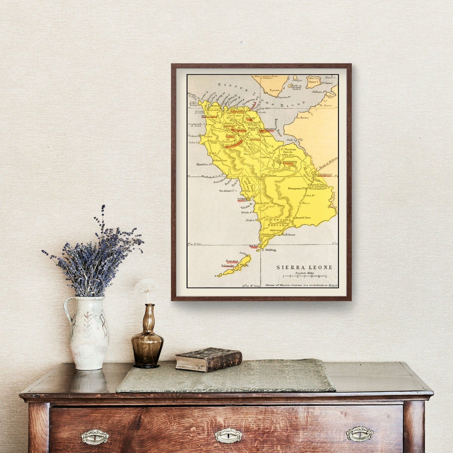 Vintage Map of Sierra Leone, 1862