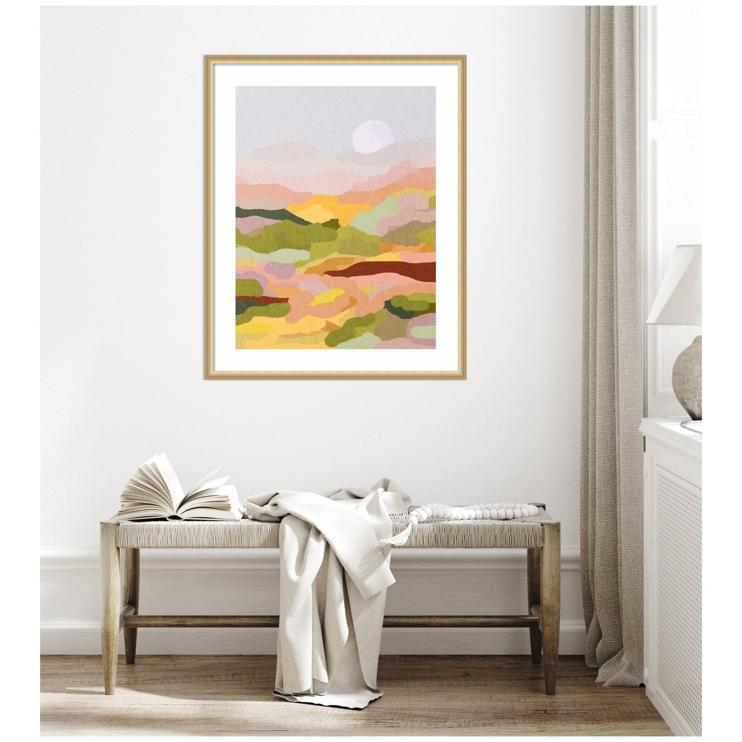 Tranquil Countryside Landscape Framed Wall Art