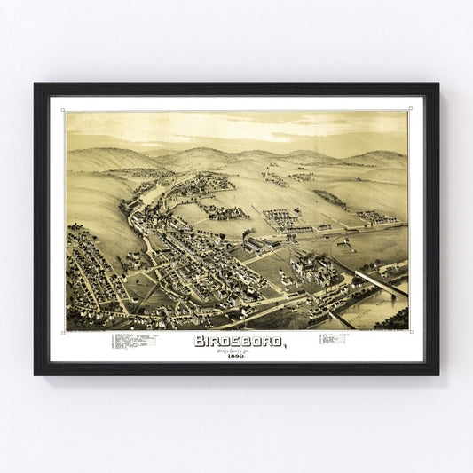 Vintage map of Birdsboro, Pennsylvania, 1890