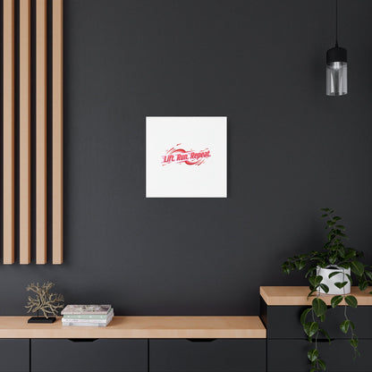 Lift Run Repeat Gym Motivation Canvas Wall Art