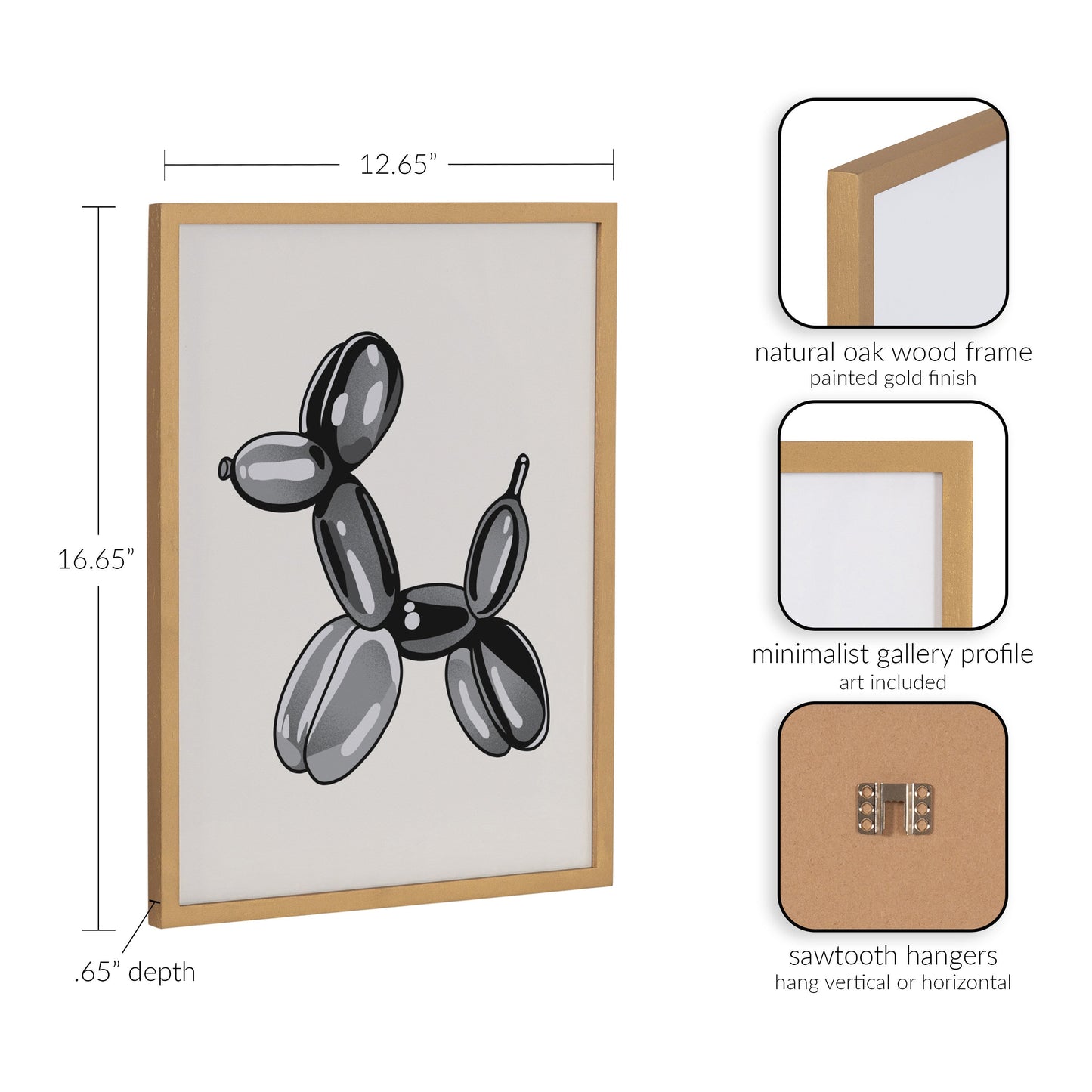 Balloon Dog Framed Wall Art Print