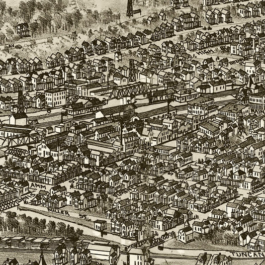 Vintage Map of Bradford, Pennsylvania 1895