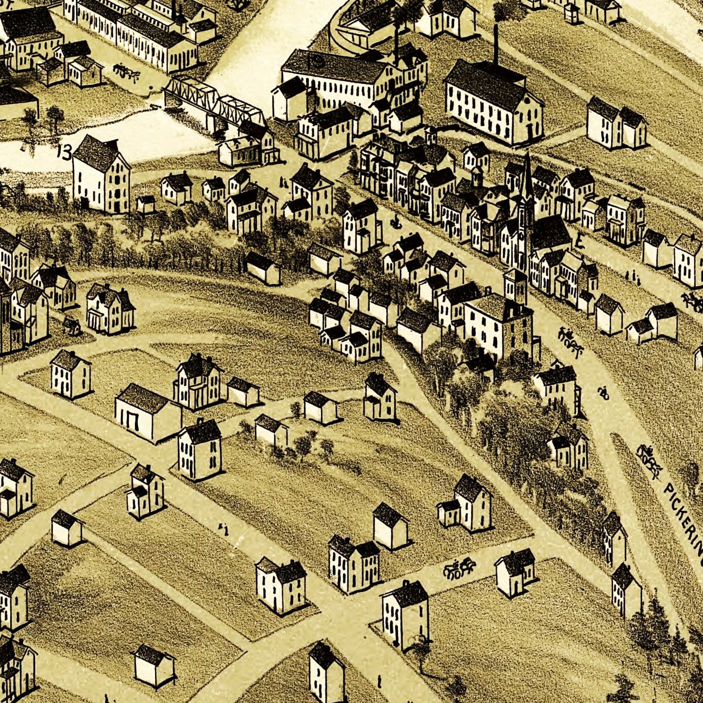Vintage Map of Brookville, Pennsylvania, 1895