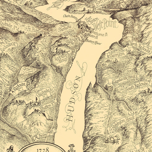 West Point, New York 1943 Vintage Map